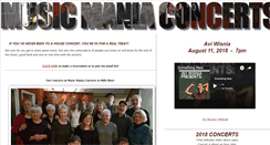 Desktop Screenshot of musicmaniaconcerts.com